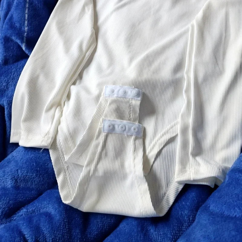 Long Sleeved Bodysuits Women Sexy High Street Chic Skinny Cozy American Style Hotsweet Lady Tops Y2K Clothing Turtleneck Autumn