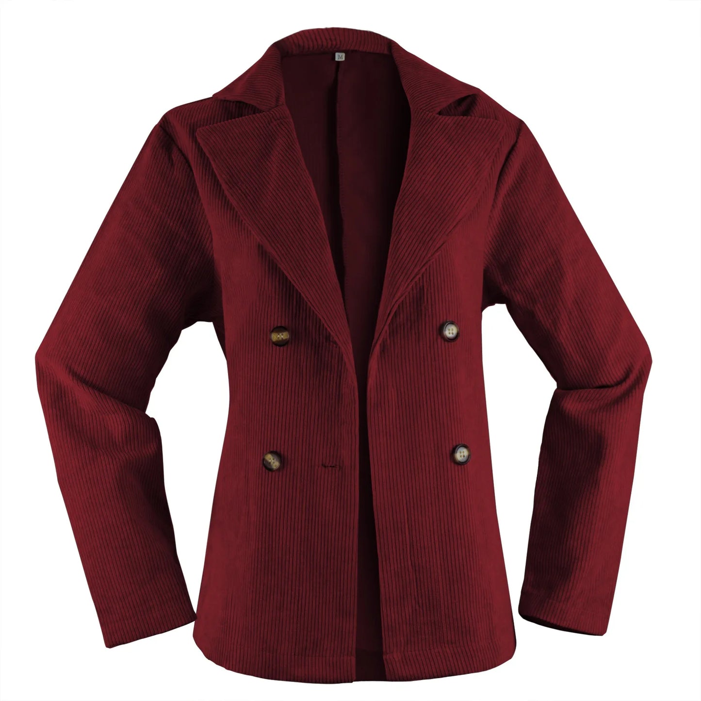 Elegant Office Lady Outwear for Women 2025 Fashion Long Sleeve Single Button Blazer Coats Solid Simple Corduroy Daily Clothes