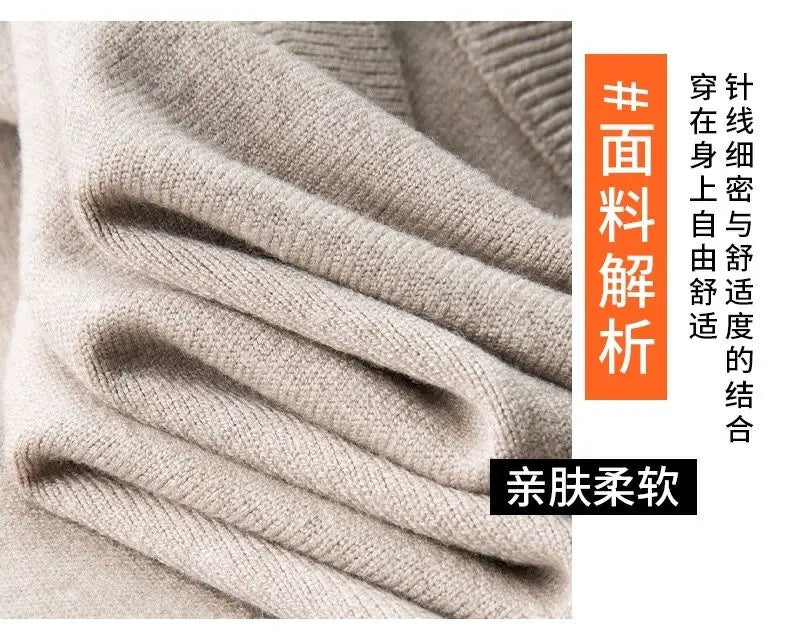 Sweater Men's Young Knitted Solid Color Casual Pullover Round Neck Sweaters