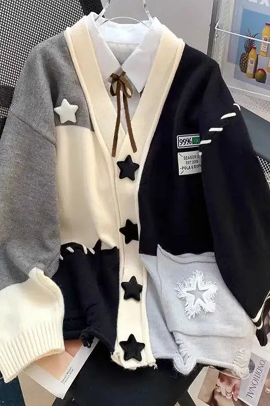 Sweater Jacket for Women Loose and Lazy Style Soft and Sticky Knitted Cardigan Top