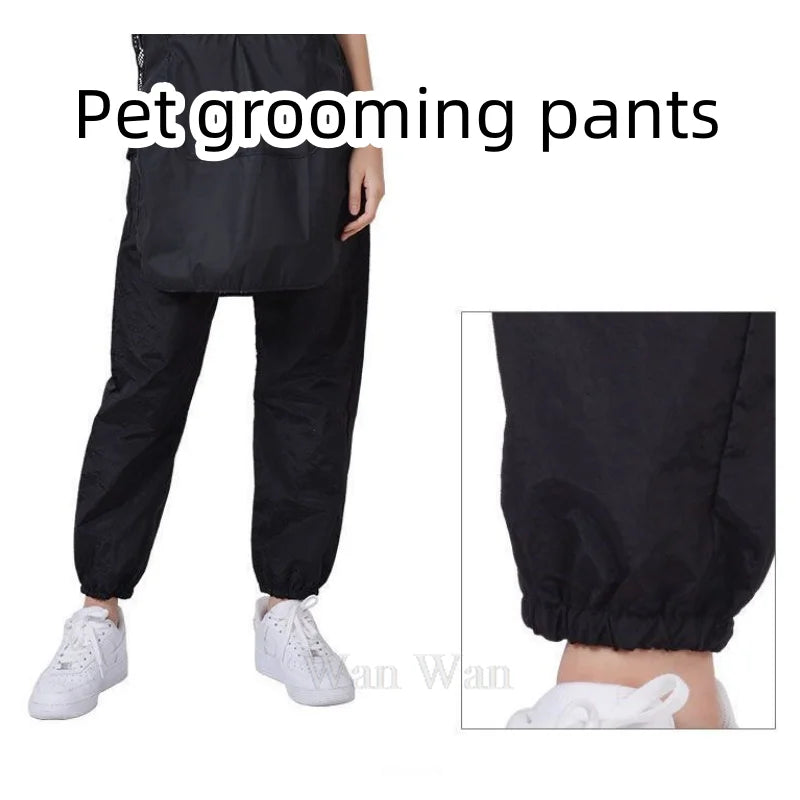 Pet Shop Grooming Clothing Waterproof Pants Breathable Anti Hair Trousers Hair Salon Hairdresser Uniforms Barber Work Clothes