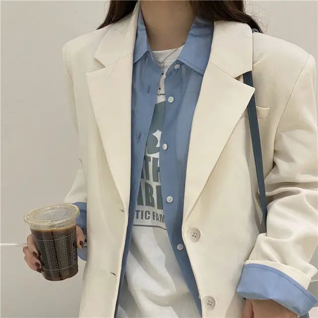 Women"s Outerwear Overcoat Female Mujer Colors Outerwear Plaid Suits Print One Stand Pad Street And Asymmetrical Design