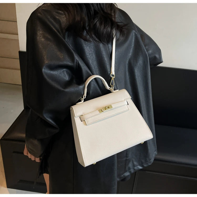 Stylish High-End Minimalist Handbag For Women Featuring Trendy Design And Large Capacity Solid Color Crossbody Bag Luxury