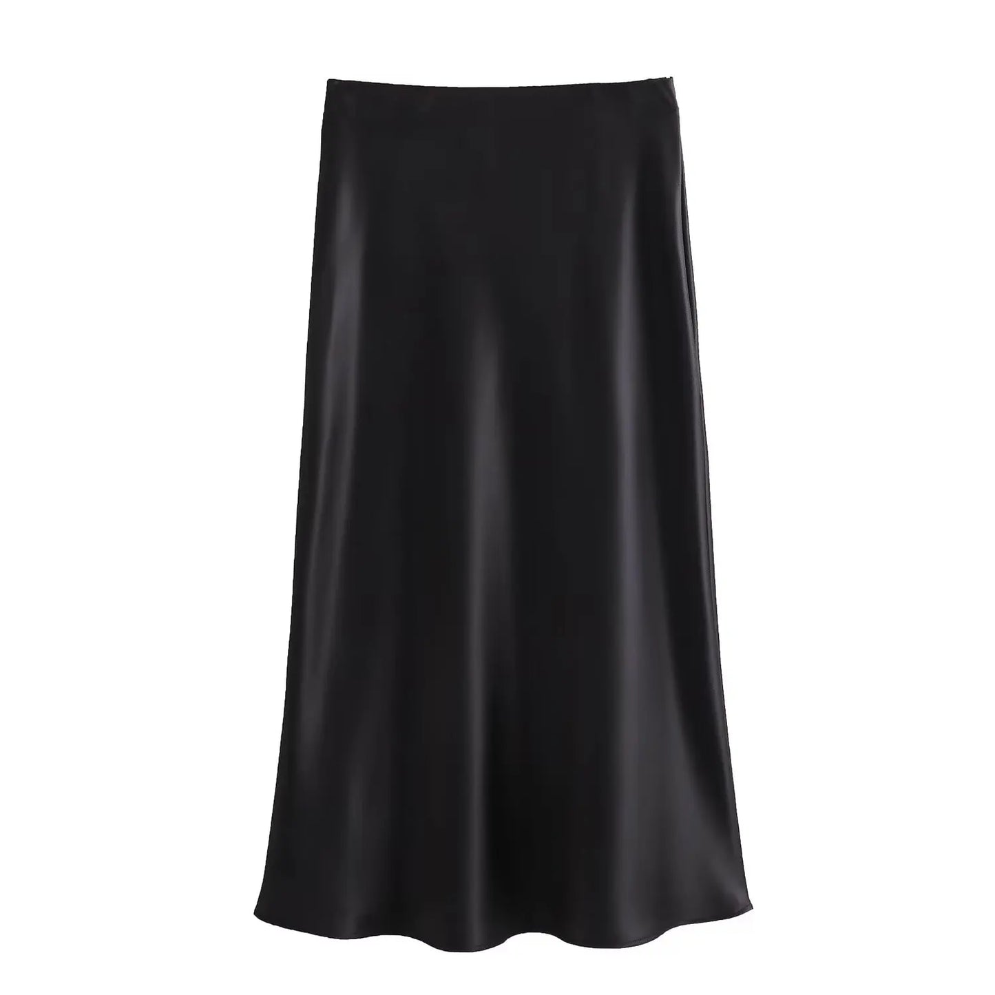 HH Skirts For Women 2024 Summer Solid Satin Sheath Long Skirt Female Show Curve Beach Outfits For Woman Mermaid Skirts