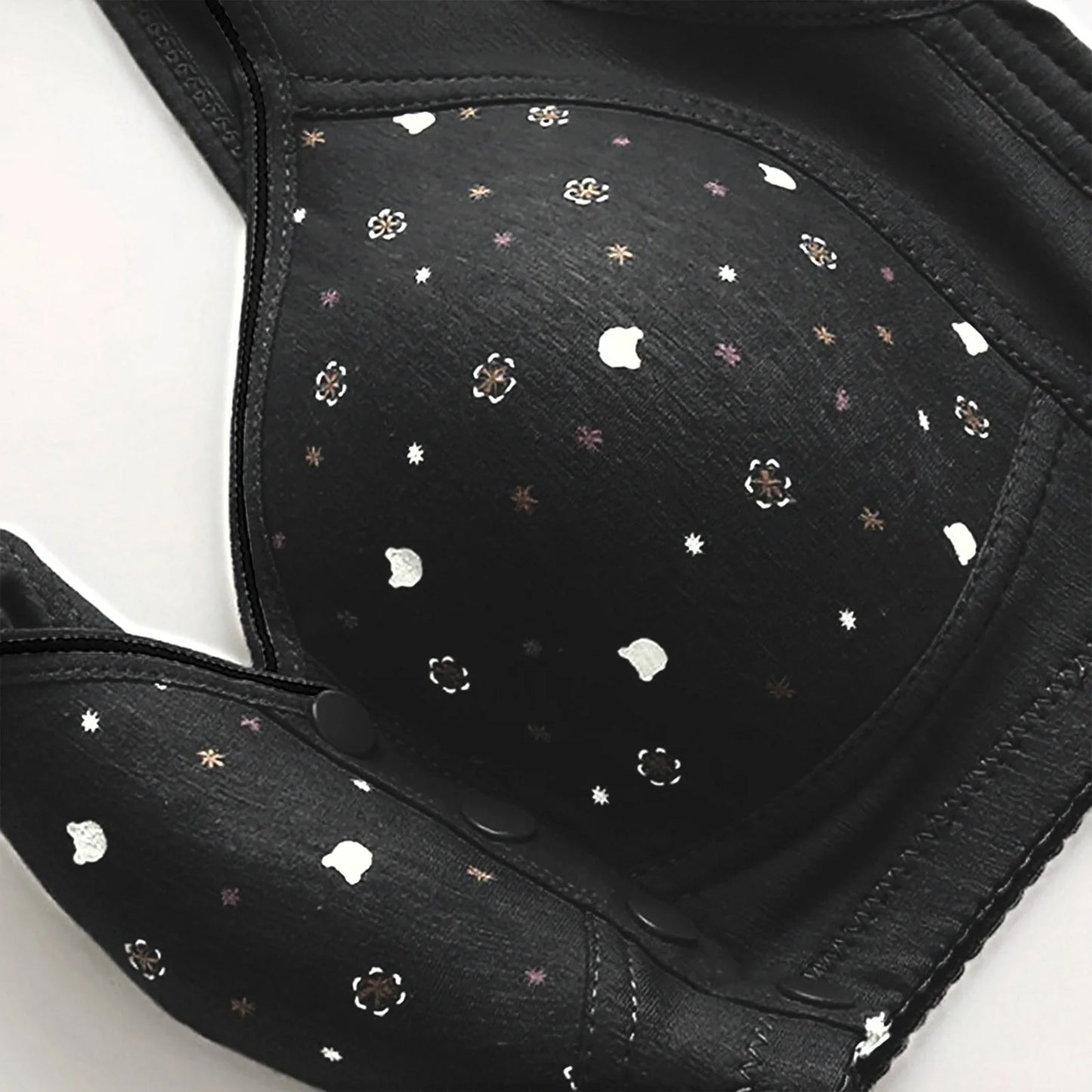 Women'S Front-Clasp Bra Printed Bra Pattern Vest-Style Design Comfortable Without Underwire Suitable Daily Wear All Seasons Home