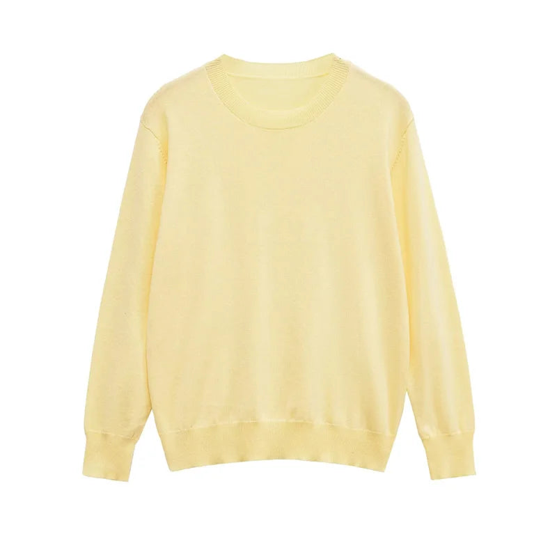 Women's knitted sweater  new long sleeve super soft wool knit sweater  autumn winter casual top