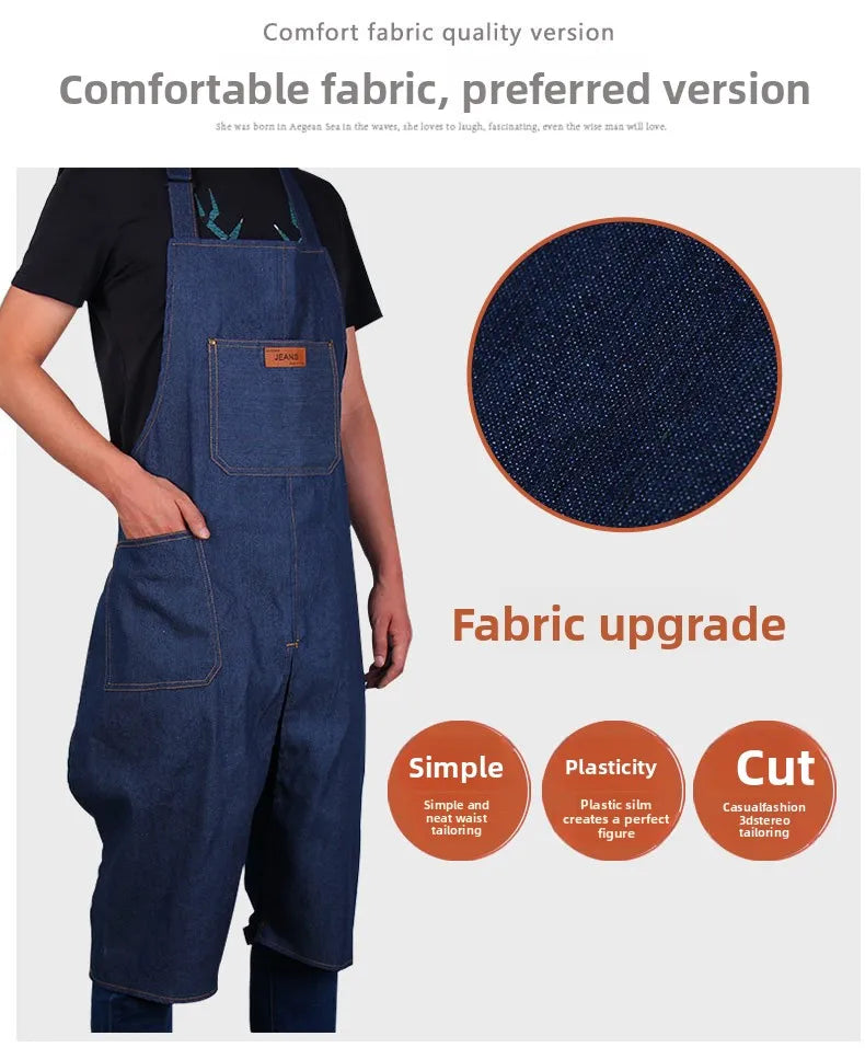 Kitchen Apron For Home Use – Waterproof Thin Design Coffee Shop & Bubble Tea Store Professional Apron High-end Unisex Workwea