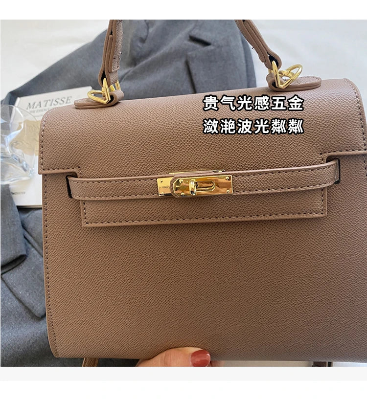 Stylish High-End Minimalist Handbag For Women Featuring Trendy Design And Large Capacity Solid Color Crossbody Bag Luxury