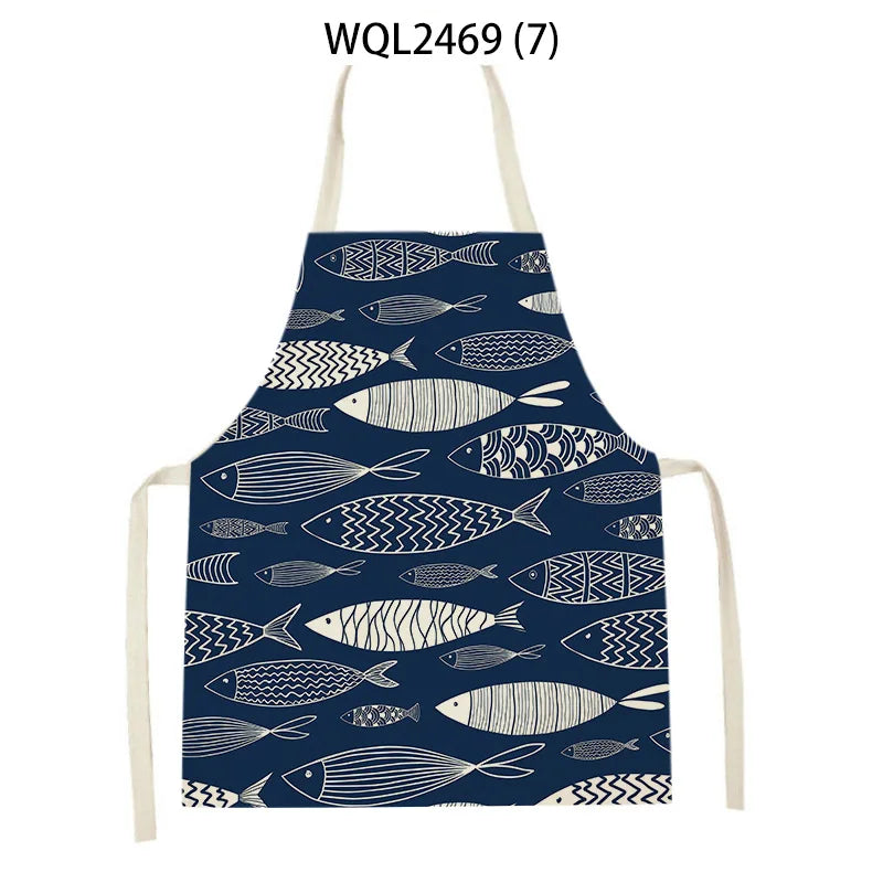 Kitchen Aprons for Women Linen Bibs Household Cleaning Apron Home Waterproof Chefs Cooking Baking Apron for Child