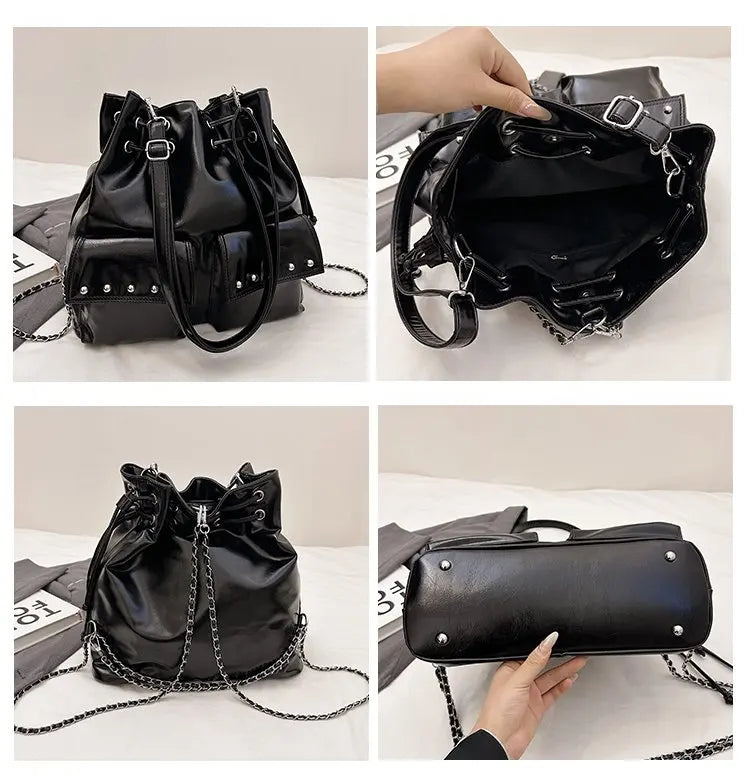 Women's Hand Bag With Elegant Classic Style And Premium Leather Featuring Trendy Design For Commute