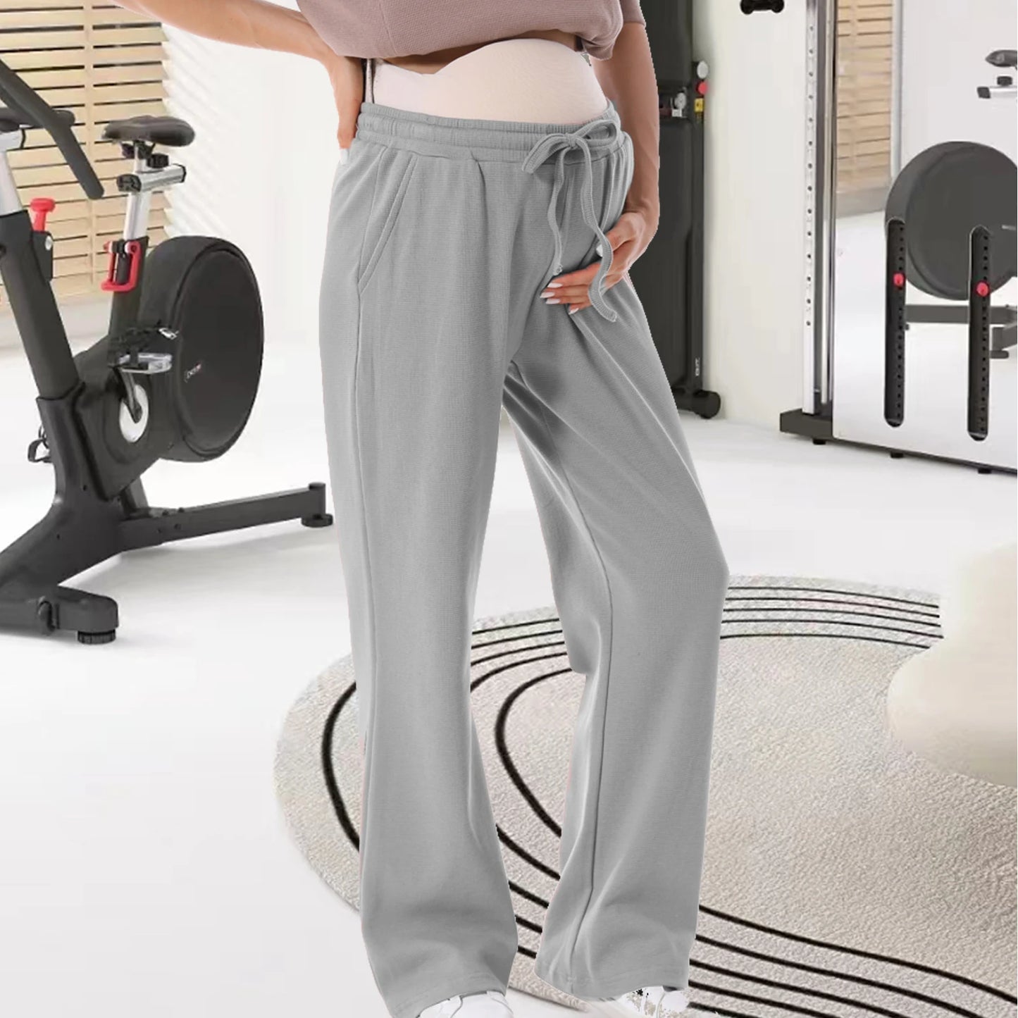 2025 New Maternity Clothes Wear Waffle Breastfeeding Sweater Hoodies Pregnancy Casual Tops for Pregnant Women Autumn Winter