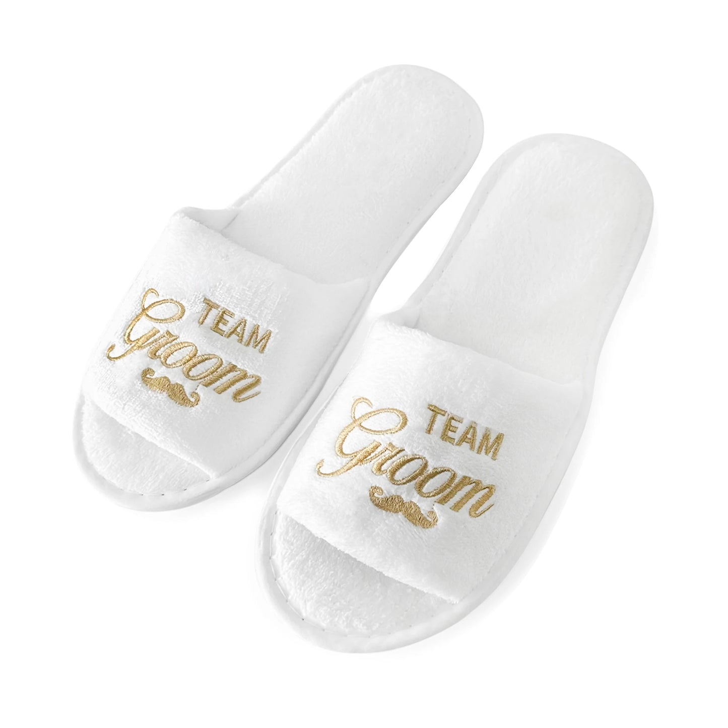 Bridal Party Slippers Set, With Embroidery, Lightweight Cozy Soft Sole Flats, for Brides, Bridesmaids, Guests & Bachelorettes