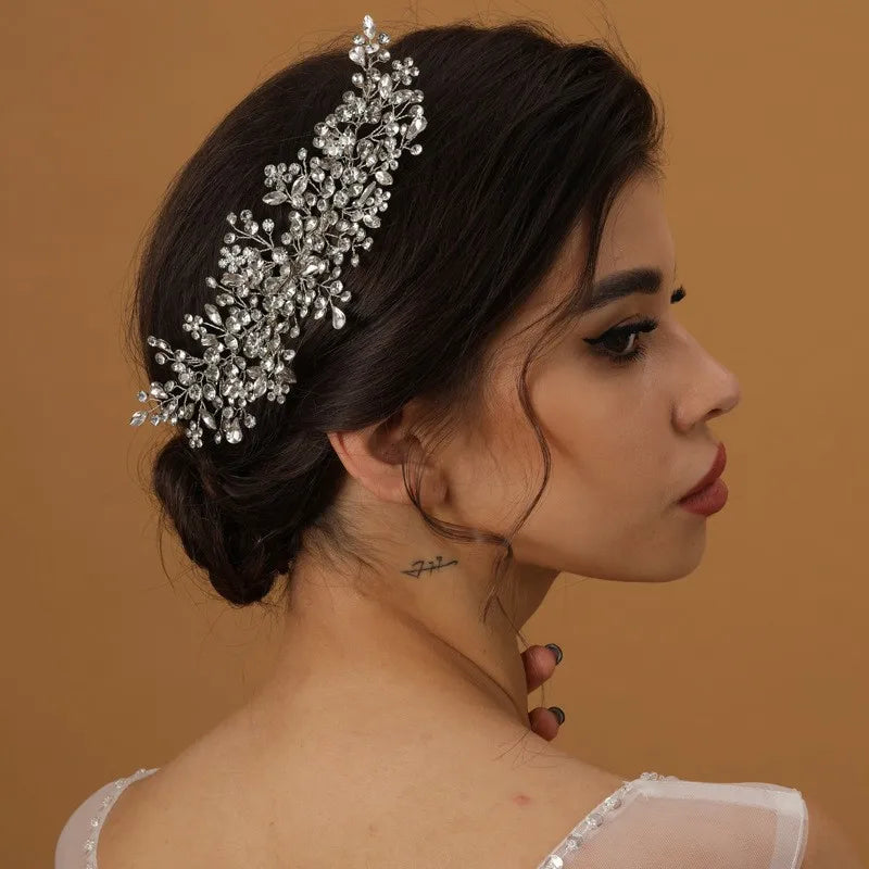 Crystal Headbands Bridal Wedding Headbands Tiaras Hairbands For Women Bride Bridal Wedding Hair Accessories Jewelry Band Gift