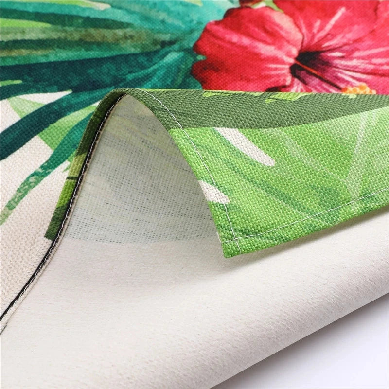 Kitchen Apron Modern Girl Plants Pattern Linen Aprons for Women Men Household Cleaning Apron Cooking Baking Accessories