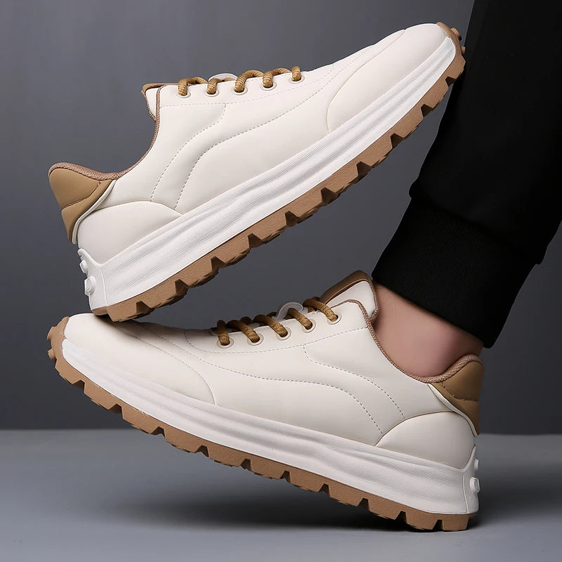 2025 New High-Quality Casual Sports Shoes With Breathable Leather Surface Anti Slip Soft Sole Round Toe Sports Shoes 38-44