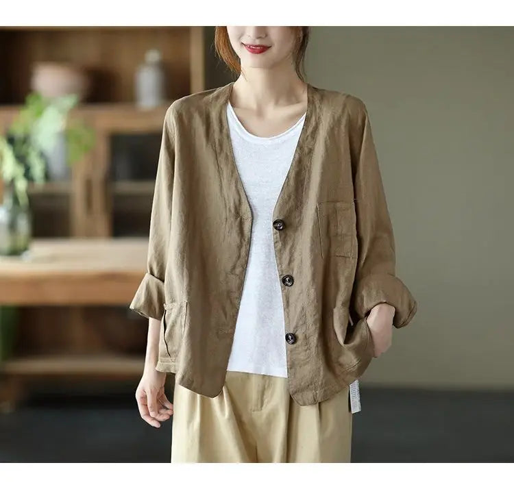 Jackets Women Retro Loose Design All-match Korean Style Leisure Minimalist Pure Female Popular Classic Basic Autumn Streetwear