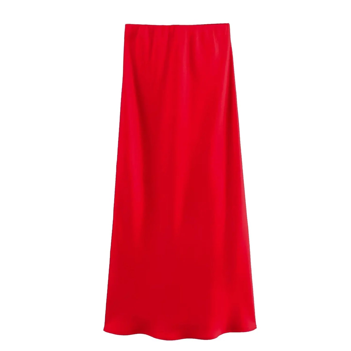HH Skirts For Women 2024 Summer Solid Satin Sheath Long Skirt Female Show Curve Beach Outfits For Woman Mermaid Skirts