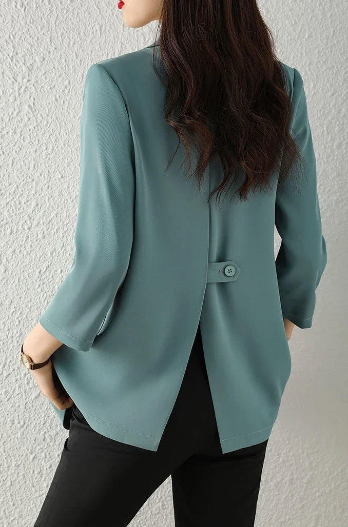 Blazer Woman Spring Autumn Thin Jacket Solid Outdoor Korean Style Coats for Women Tailoring High Quality Trend 2025 Outerwears