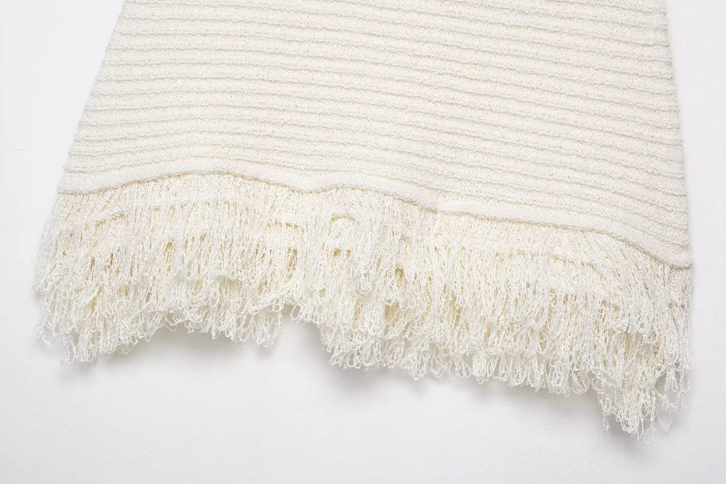 Tassel Skirt Sets Short Sleeve Knitted Tops Sexy Hip Hugging Skirts 2 Piece Set Women's Party Streetwear 2025 Woman Outfits