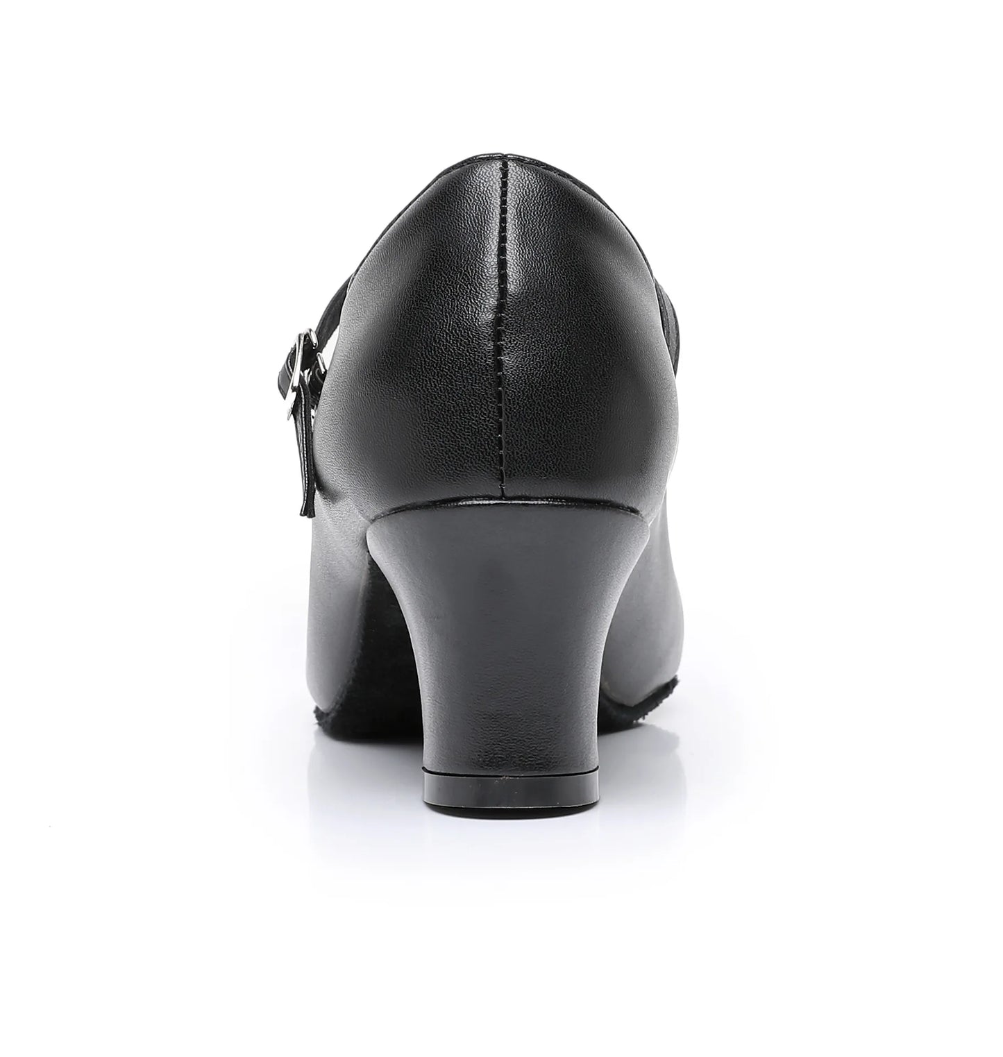 2025 Ladies Latin dance shoes black modern jazz dance shoes ballroom teacher shoes pu dance sneakers high heels 5.5cm