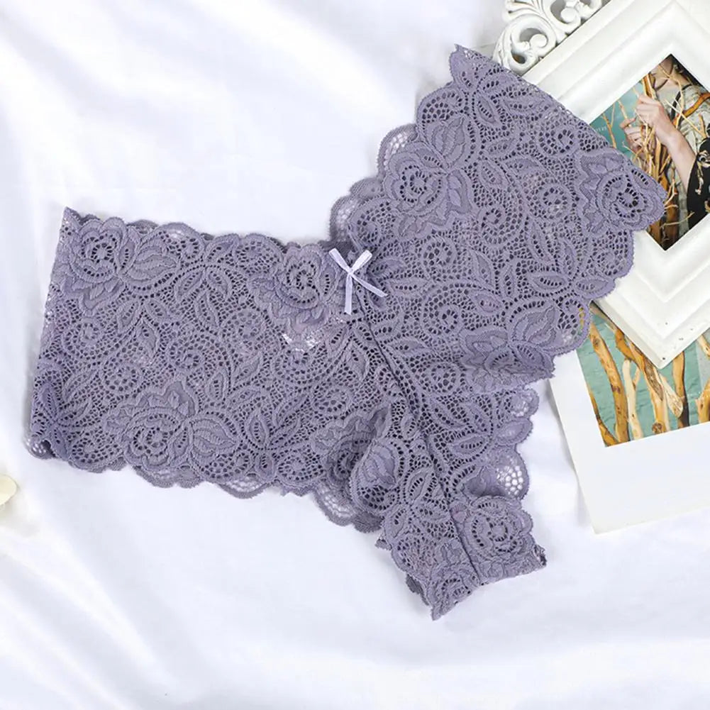 Women's Panties Floral Lace Low Waist Briefs Stretchy Sexy Breathable Underpants For Girls Daily Wear And Sleep 여성 속옷