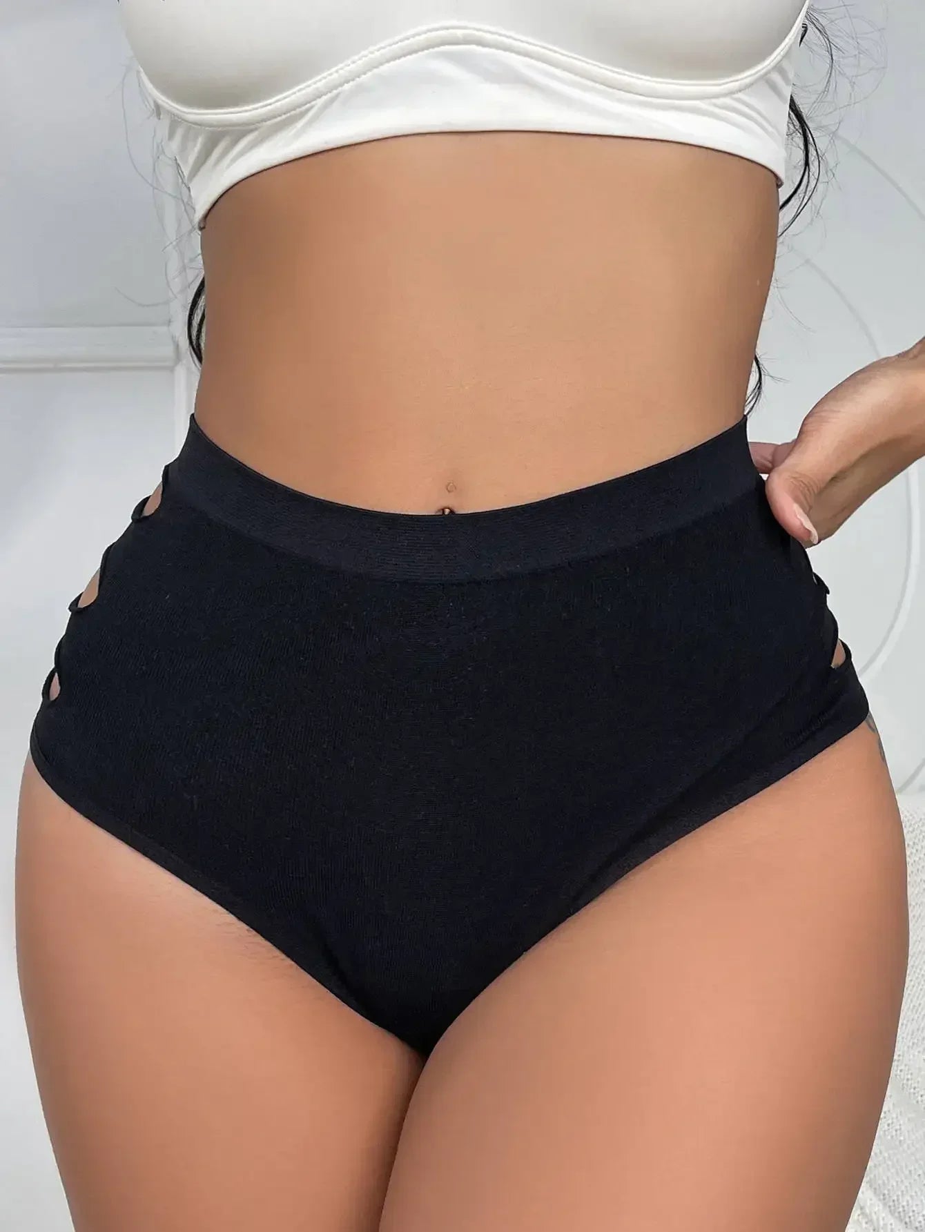 High Waist Panties Sexy Briefs Women Seamless Underpants Comfort Underwear Solid Color Soft Intimates Fashion Thong Lingerie