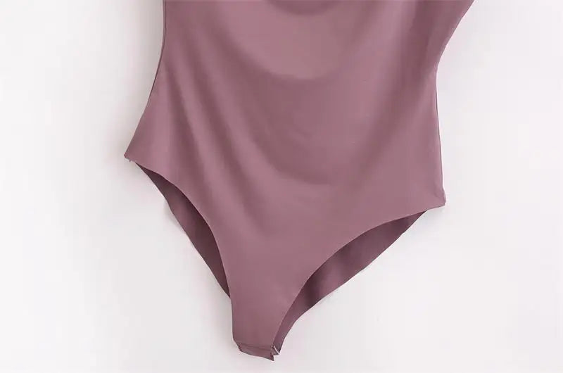 Bodysuits Summer Women's 2025 New Elastic Tight-Fitting Jumpsuit Chic Elegant Holiday Women Bodysuits Fashion Youth Jumpsuit