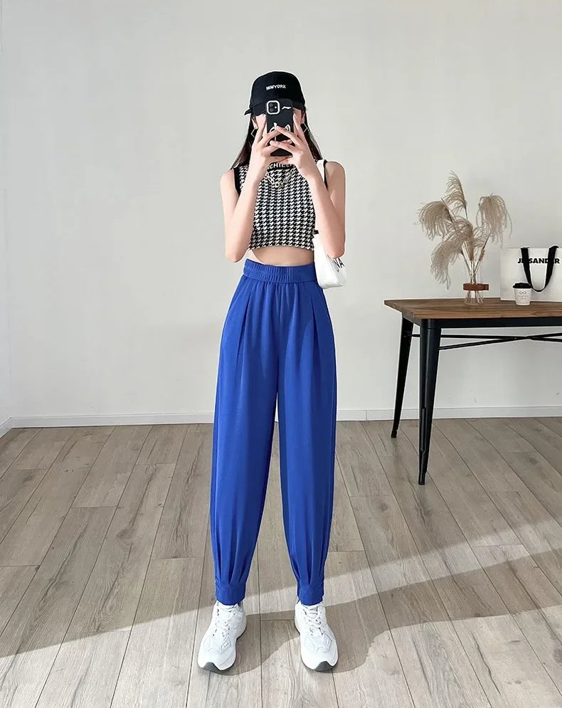 Female Trousers New In Pencil Women's Harem Pants Xxl Trends 2025 Outfits High Quality One Size Chic and Elegant Original G 90s