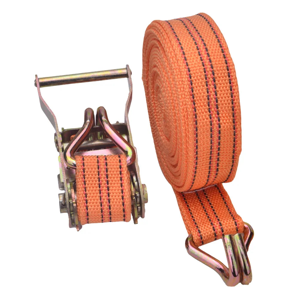 Heavy Duty Ratchet Tie Down Straps 3-10 Meter Long 40mm Wide Double Hook Lashing Belt for Truck Cargo Securing Transport Binding