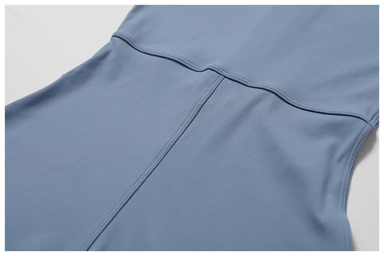 Women's High Elastic Yoga Bodysuit One-Piece Stand Collar Short Sleeve Gym Cycling Workout Sportswear