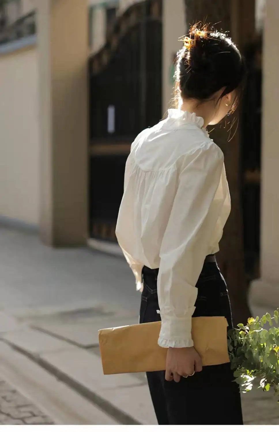 Shirts Women Temperament Design Tender Retro Sweet Korean Style Femme Ins Fashion Pure Spring All-match Daily Leisure Minimalist