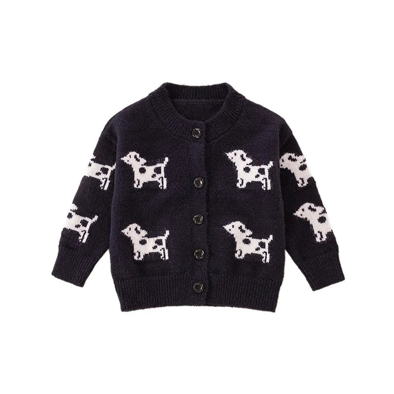 Sweaters Cardigan Coat AutumnStriped Knitted Sweater Long Sleeves  Girls Sweater Kids Clothes Girls