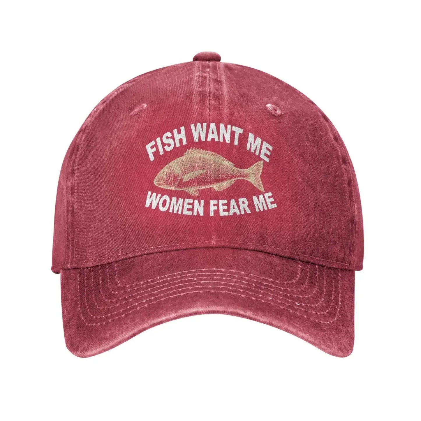 Hat Women Want Me Fishes Fear Me Hat for Women Baseball Cap Graphic Cap