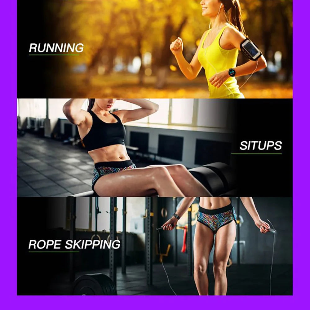 2025 New D18 Smart Watch Heart Rate Monitor Men's Women's Smartwatch Round Fitness Digital Watches for Men Women Band Bracelet