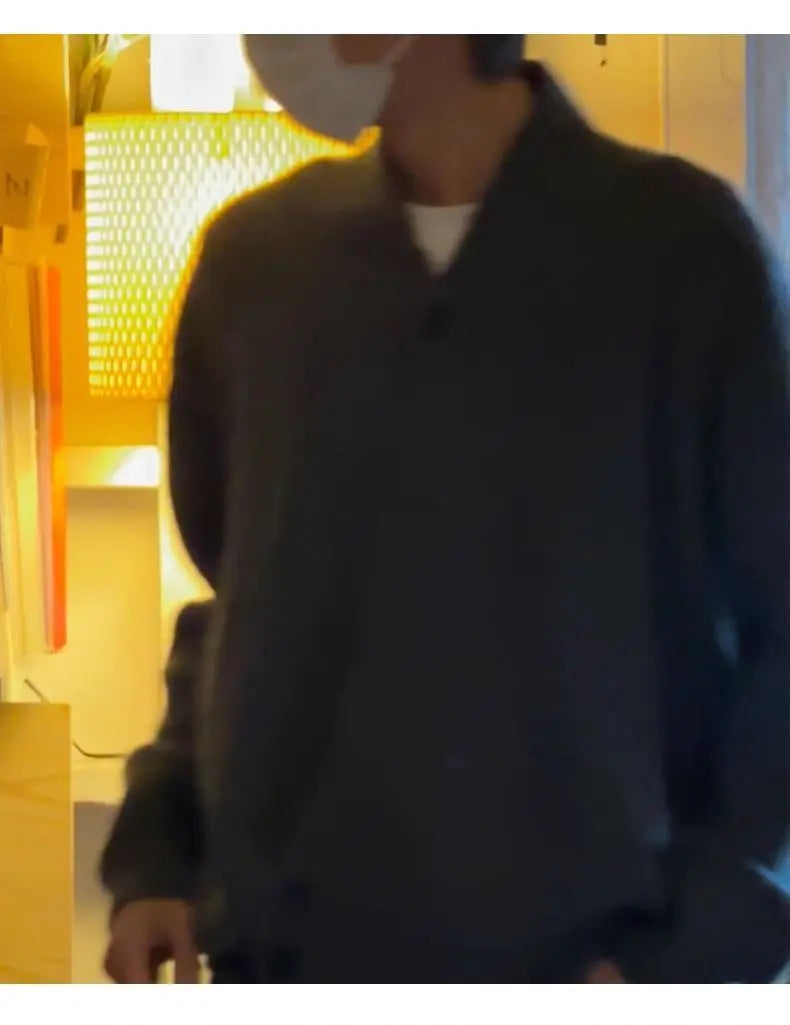 Sweater and Sweater Jacket Men's Autumn Cardigan Solid Color Versatile Relaxed Lazy and High-end Top Couple's Jacket