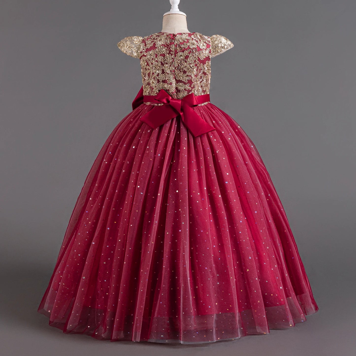 Elegant Teens Girls Dress Lace Princess Pageant Birthday Party First Communion Gowns Bridesmaid Flower Girl Dresses For Wedding