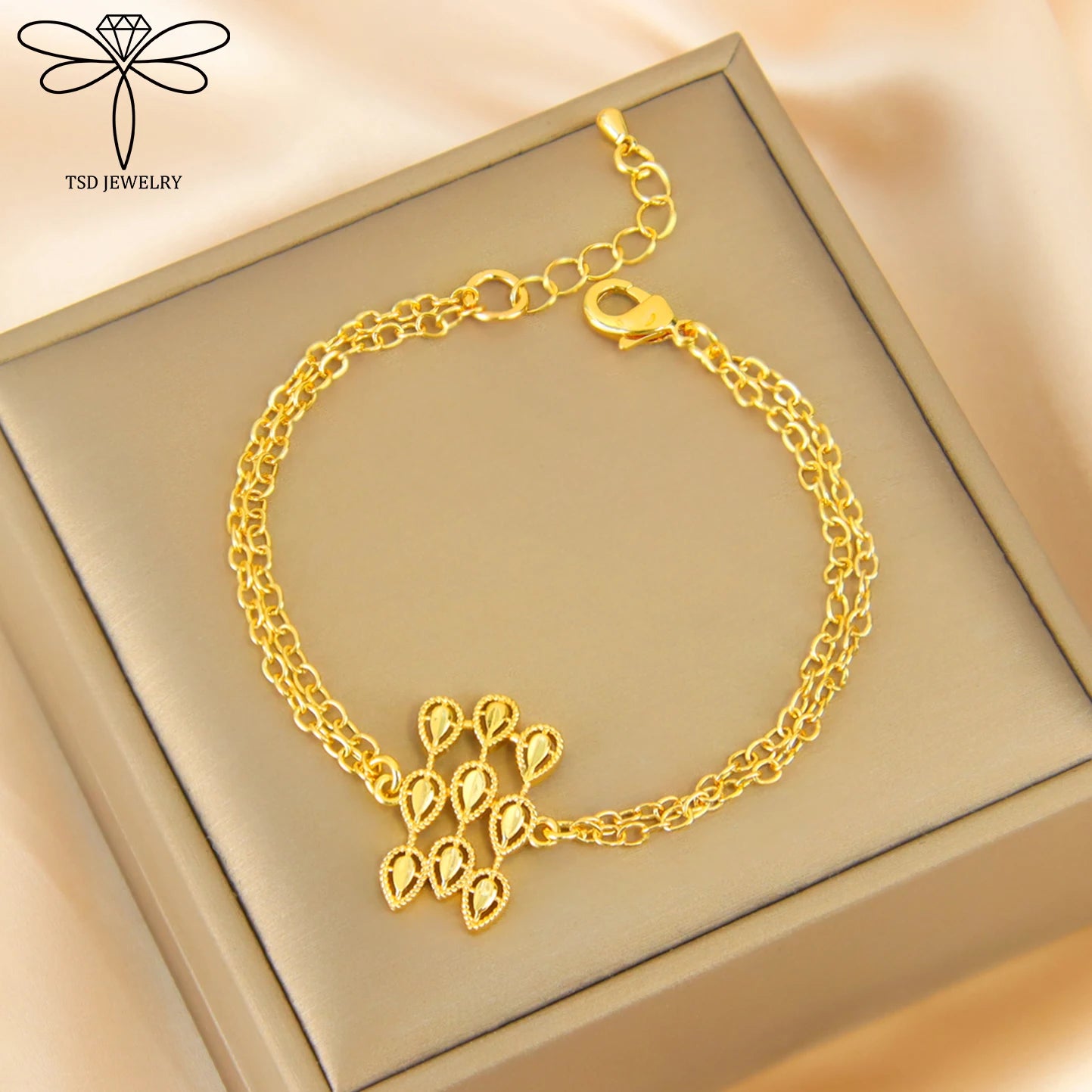Gorgeous Dubai Wedding Jewelry Set 21k Gold Plated Turkish Vintage Bridal Necklace Bracelet Earrings Moroccan Marry Jewelrys