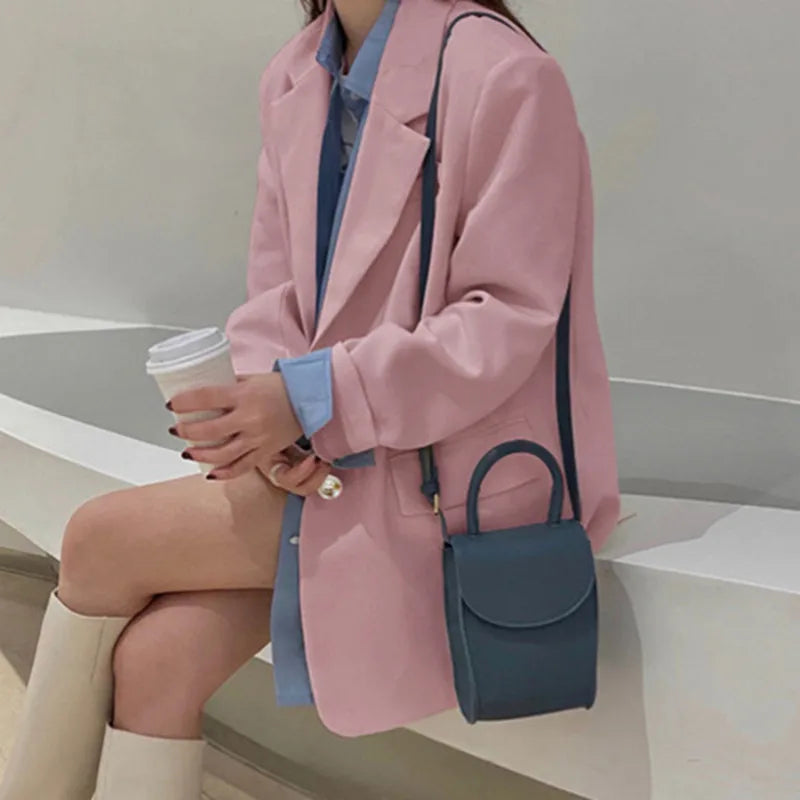 Women"s Outerwear Overcoat Female Mujer Colors Outerwear Plaid Suits Print One Stand Pad Street And Asymmetrical Design