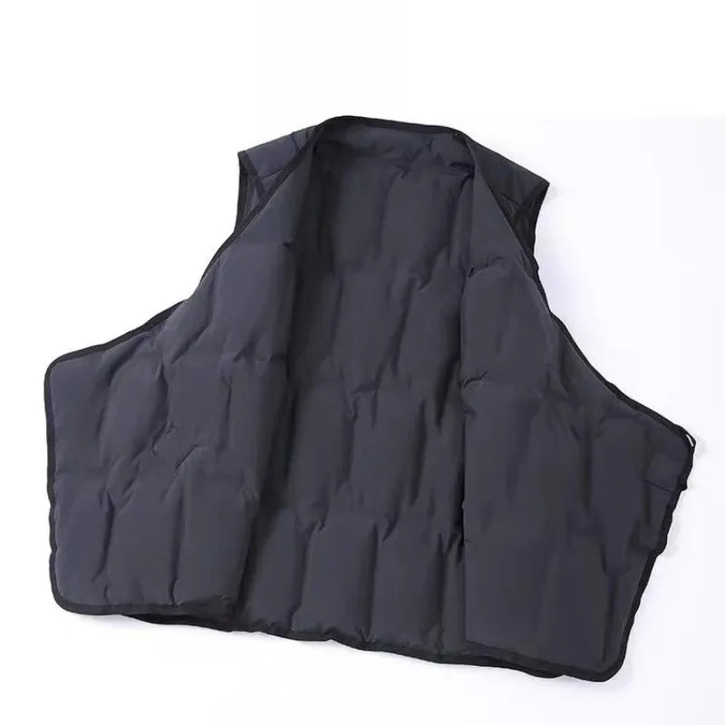 Coat Inner wear Base Liner Collarless V-neck Lightweight Belt down Jacket Cotton-padded Clothes Vest Vest Vest Outer Wear