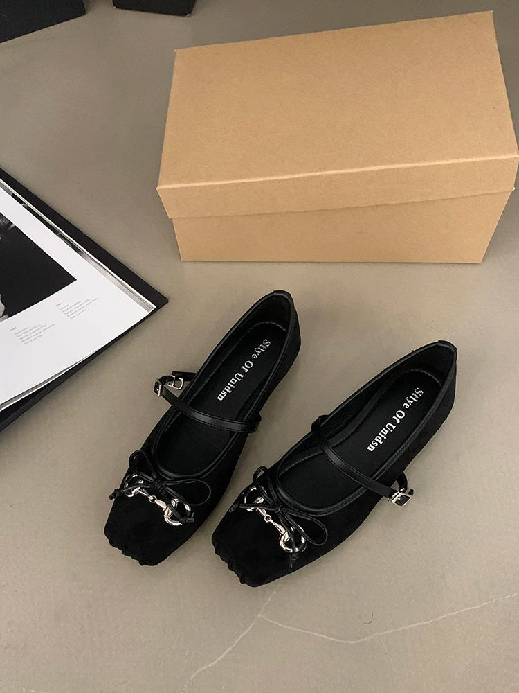 Shoes Woman 2024 Square Toe Autumn Elegant Female Footwear New Fall Summer Moccasin Dress Mary Janes Shoes Woman 2024 Female Foo