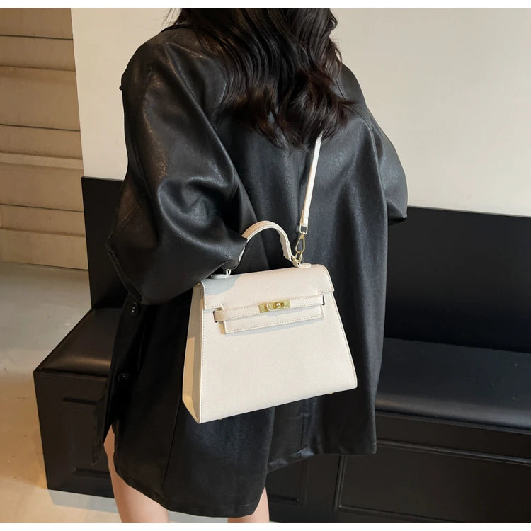 Stylish High-End Minimalist Handbag For Women Featuring Trendy Design And Large Capacity Solid Color Crossbody Bag Luxury