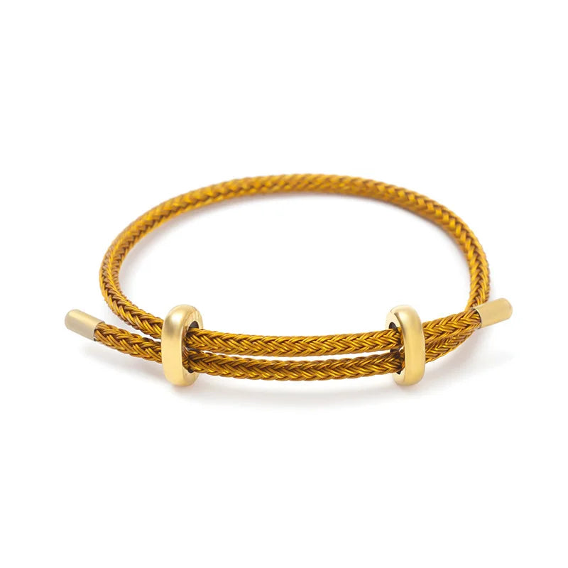 BenS High quality Wire Rope Bangle For Women Colorful Handmade DIY Men Bracelets Adjustable rope Bracelet Jewelry wholesale B13