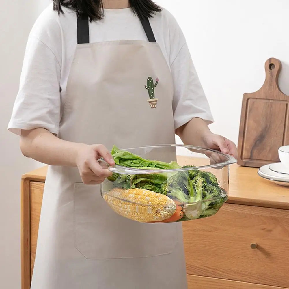 Kitchen Cooking Apron Unisex Household Solid Color Chef Waiter Barbecue Hairdresser Adult Pocket Apron Kitchen Supplies Tool