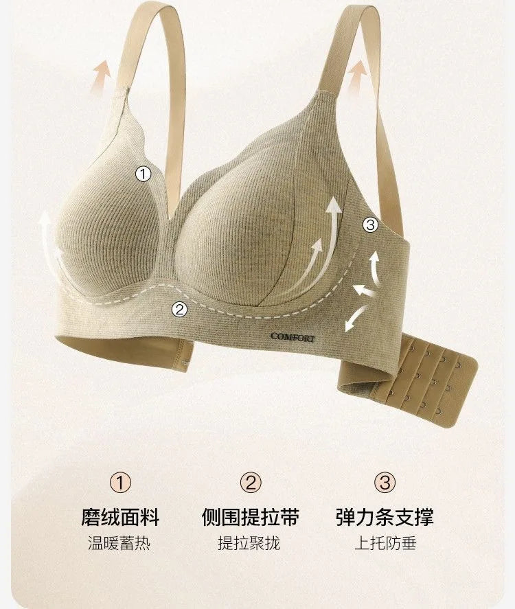 Wireless Lightly Lined Bra for Women Small Bust Support Anti Sagging Flexible Comfort Everyday Wear Enhancement S-XL BANERDANNI