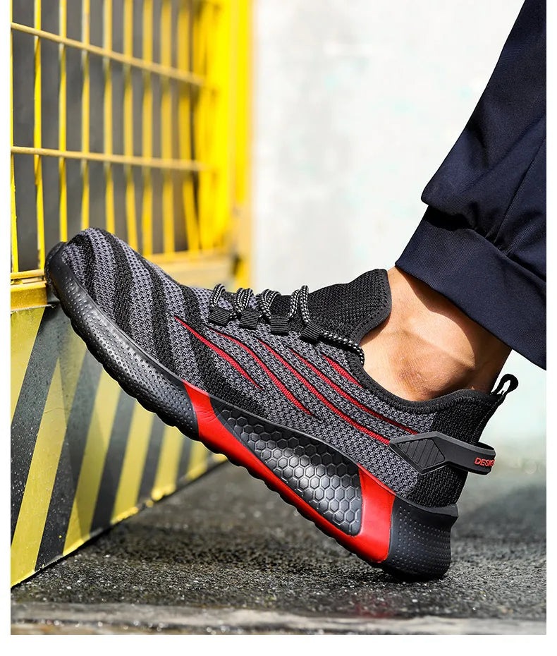 Men Work Safety Shoes Anti-puncture Working Sneakers Male Indestructible Work Shoes Men Boots Lightweight Men Shoes Safety Boots
