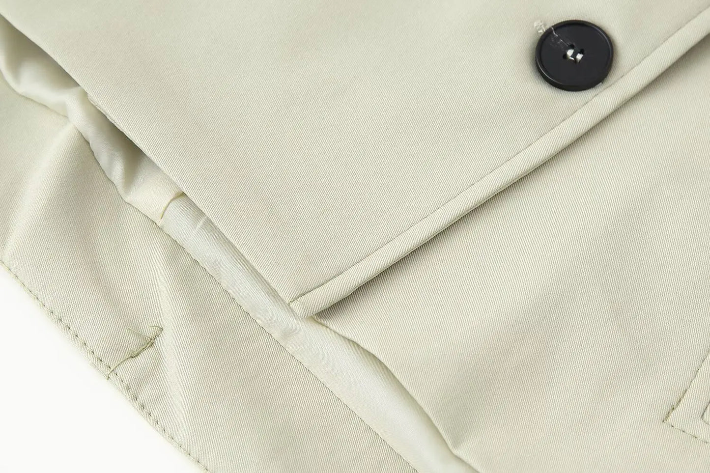 Windbreaker Outerwears Women Hood Cropped Jacket Trench Coat 2025 Autumn Long Sleeve Turn-Down Collar Casual Buttons Coats Cloth