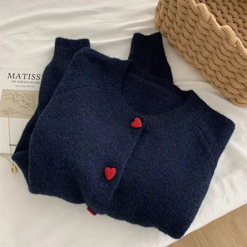 Sweater Jacket for Women Early Autumn Knitted Cardigan with Loose Tops