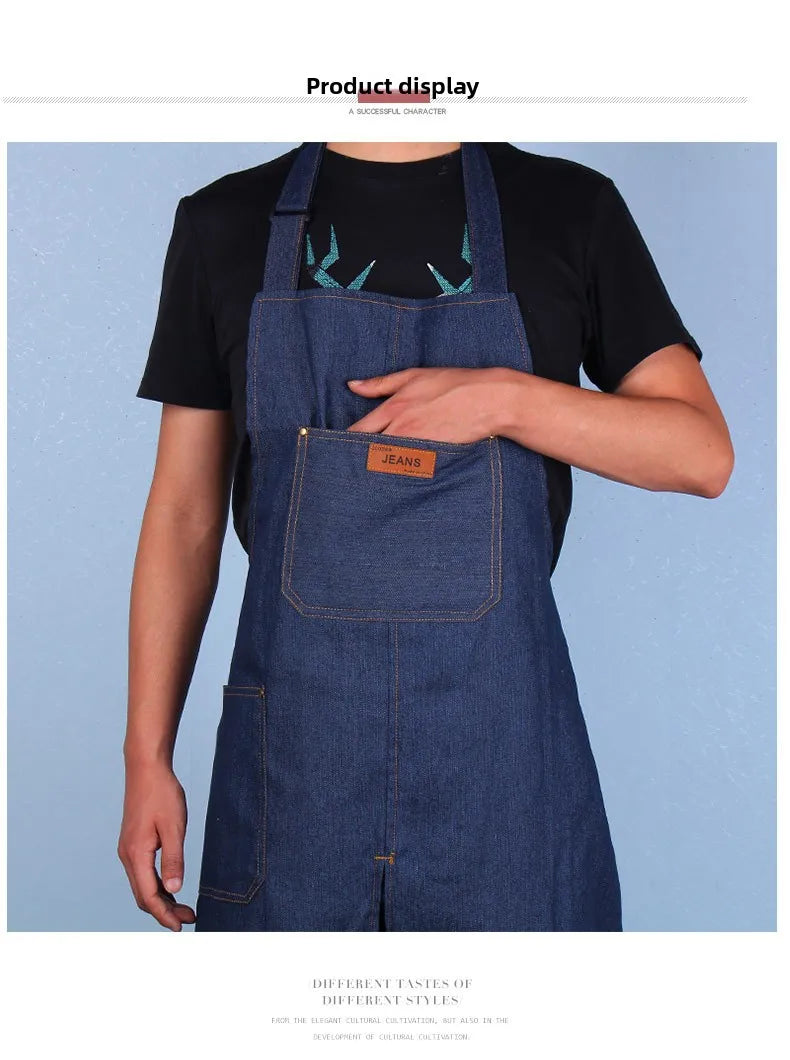 Kitchen Apron For Home Use – Waterproof Thin Design Coffee Shop & Bubble Tea Store Professional Apron High-end Unisex Workwea