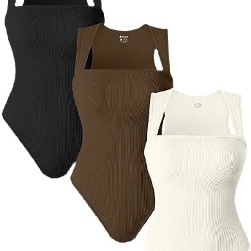 Women Sexy Thread Short Bodysuit Seamless Sleeveless Knited Bodysuit Fitness Yoga Trainning High Elastic Sports Unitard Jumpsuit