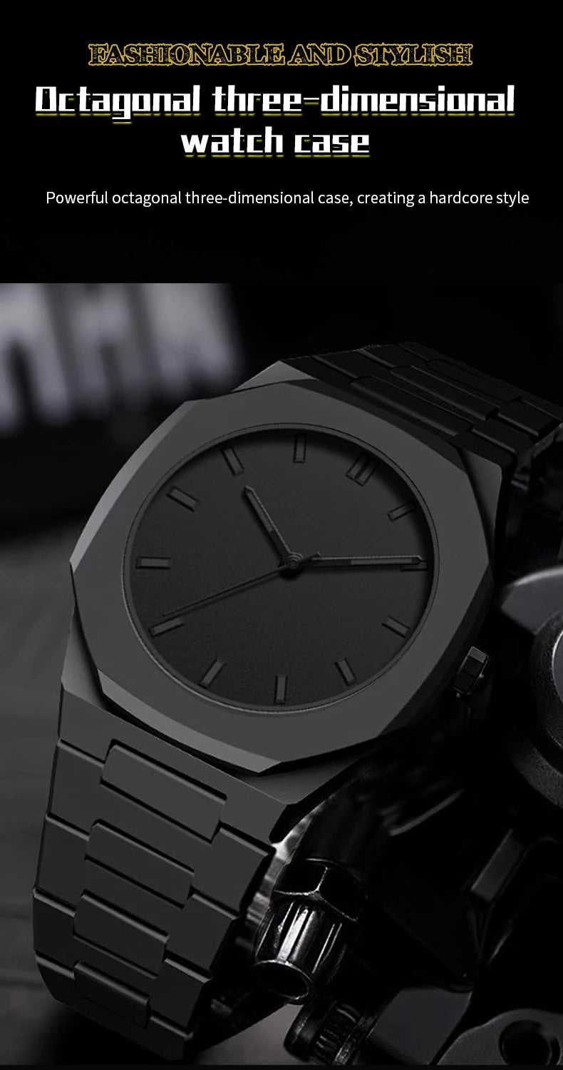 2025 New Modern Simple Creative Sports and Leisure Watch Creative Design Waterproof Quartz Movement Energy Watches Gift for Men